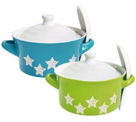 【妙管家】炫彩雙色湯碗匙組 - 藍 / 綠