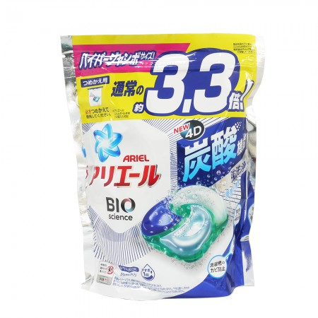 【日本P&G ARIEL】♡2022全面升級新配方♡ 3.3倍4D碳酸強效潔淨洗衣球 - 39顆/袋 (一組3袋，共117顆)