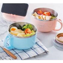 【妙管家】炫彩泡麵碗二入 - 粉藍+粉紅